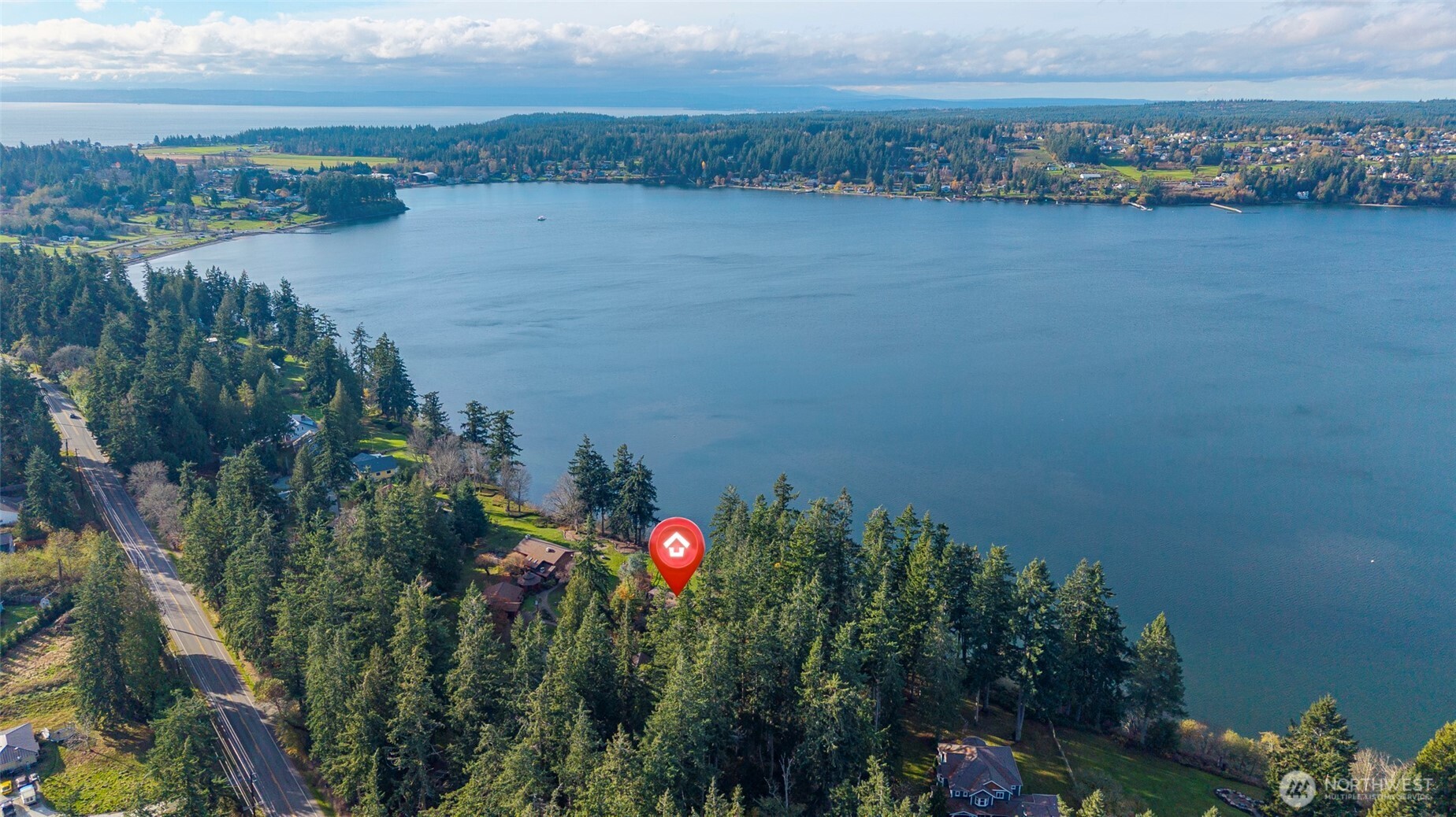 5222 East Harbor Road Freeland, WA 98249 - Photo 38 of 39 a view of a lake with a city view