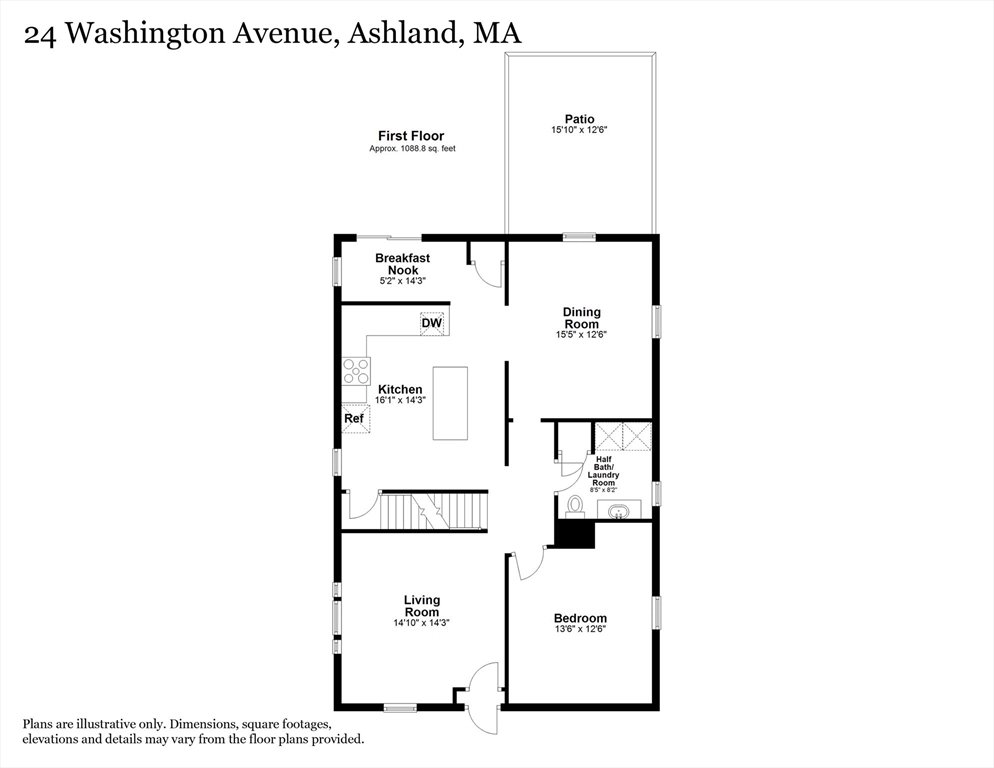 24 Washington Avenue Ashland, MA 01721 - Photo 29 of 30 a picture of a bench in front of a wall