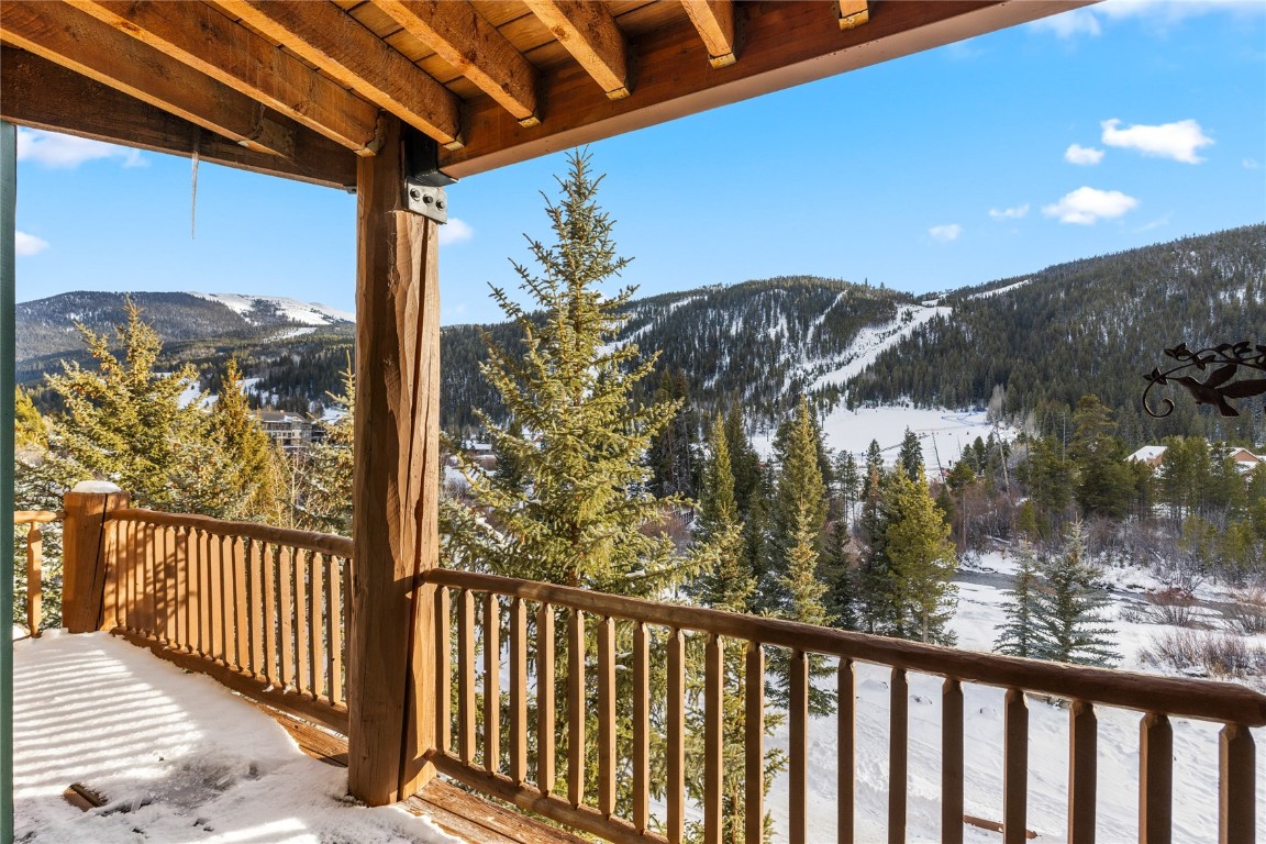a view of a street from a balcony