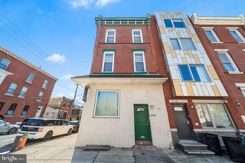 a front view of a building