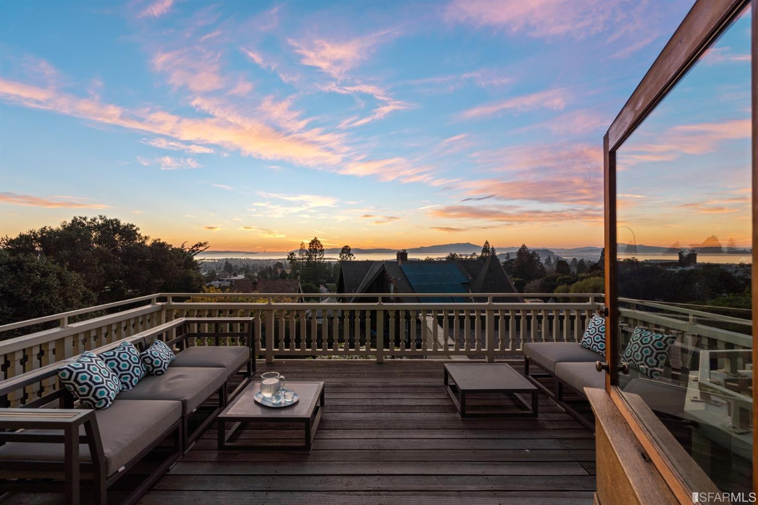1314 Arch Street Berkeley, CA 94708 - Photo 78 of 90 a view of a balcony with wooden floor with furniture