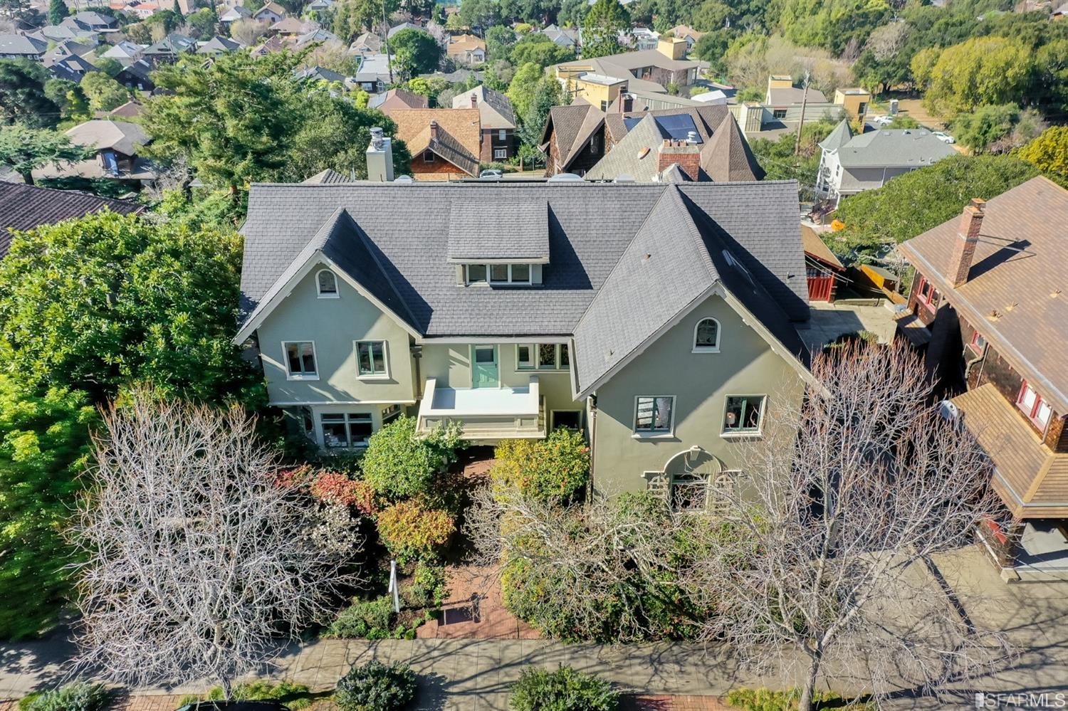 1314 Arch Street Berkeley, CA 94708 - Photo 81 of 90 an aerial view of a house with a big yard and potted plants