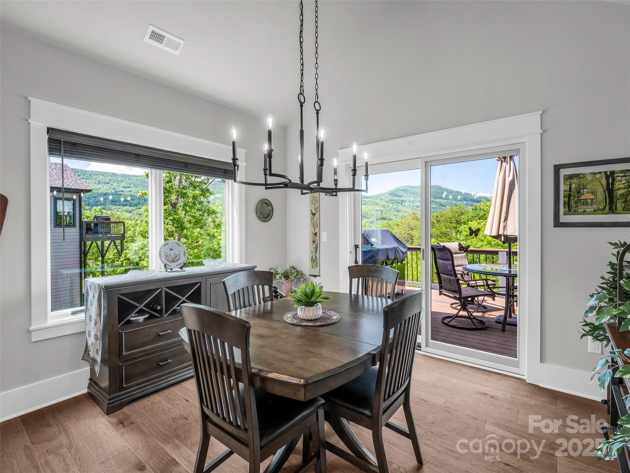 87 Jackson Ridge Ln Mill Spring Mill Spring, NC 28756 - Photo 13 of 42 a view of a dining room with furniture window and outside view