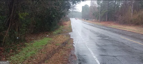a view of a yard with trees