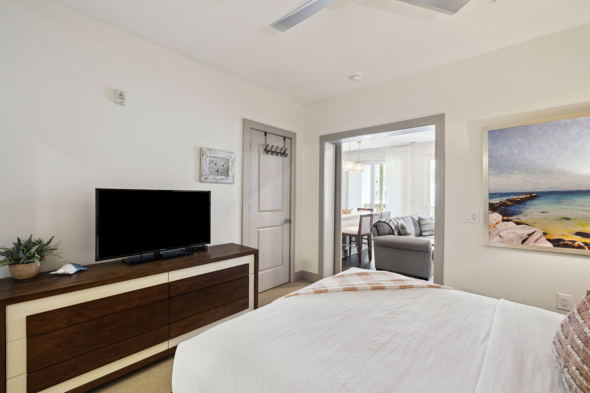 10941 East County Highway 30A, Unit 325 Inlet Beach, FL 32461 - Photo 12 of 36 a bedroom with bed and tv