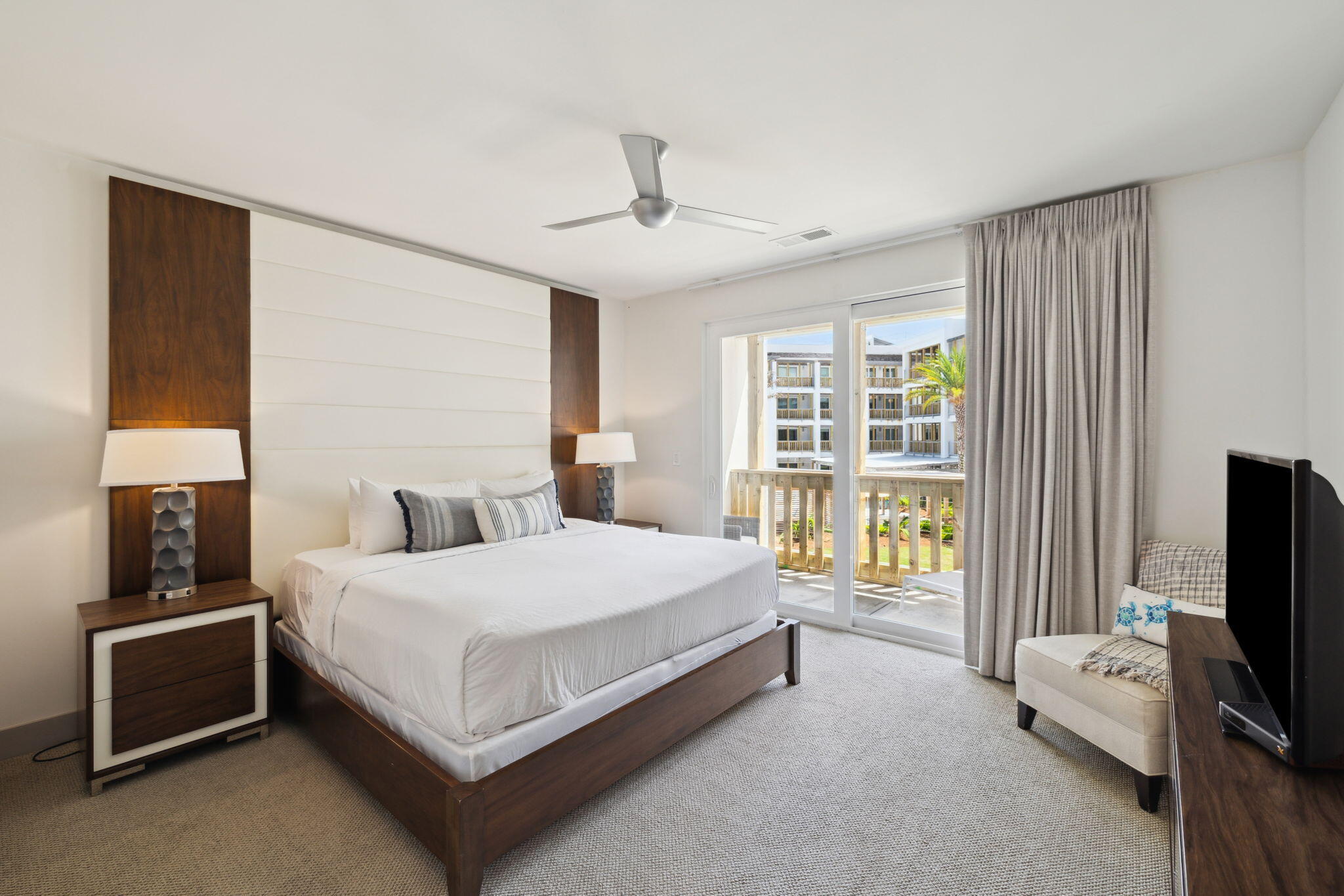 10941 East County Highway 30A, Unit 325 Inlet Beach, FL 32461 - Photo 17 of 36 a large bedroom with a bed and large window