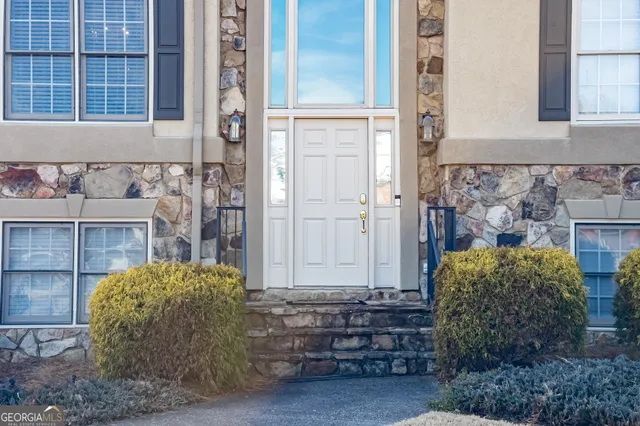 a view of front door of house