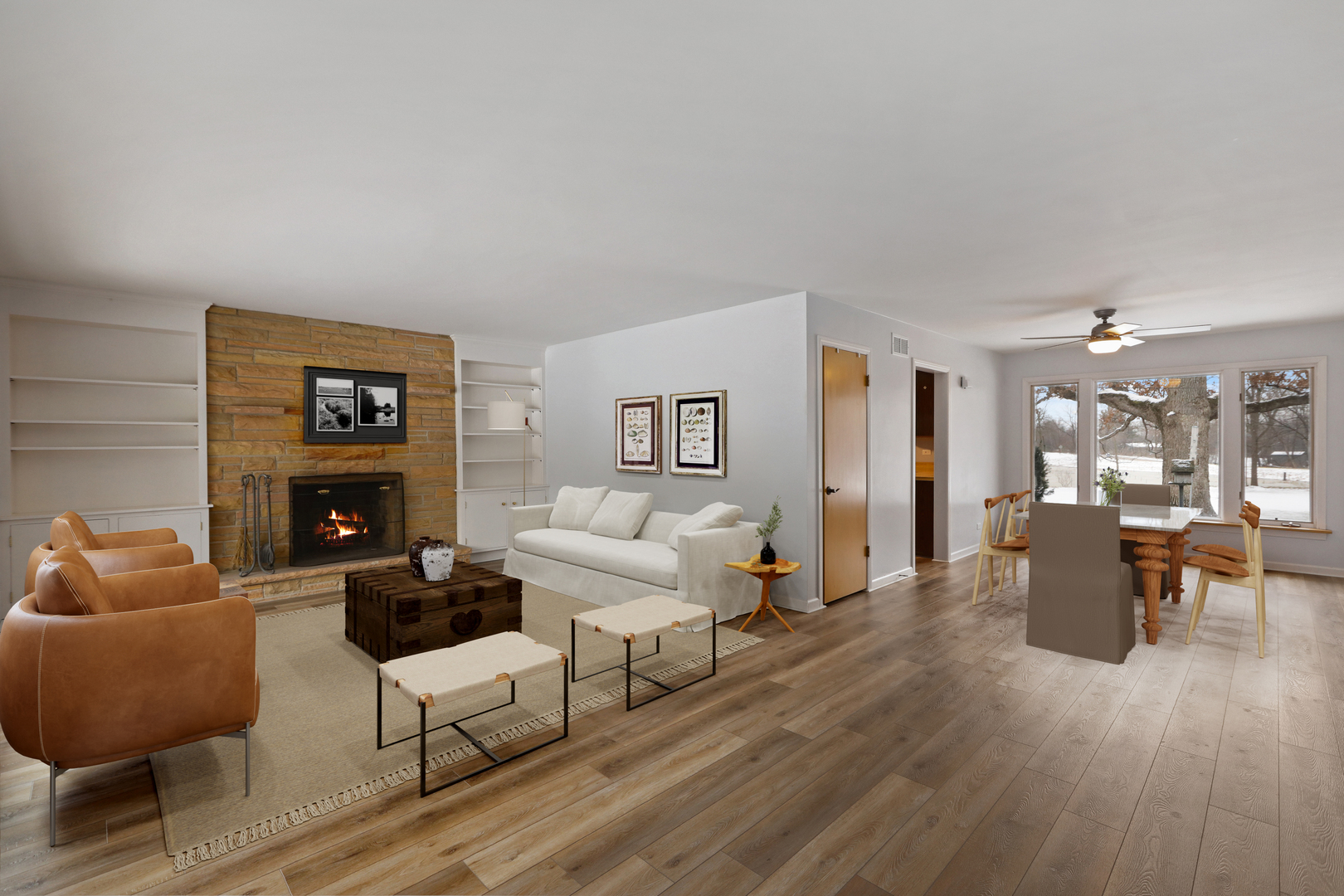 28W777 Garys Mill Road Winfield, IL 60190 - Photo 6 of 47 a living room with furniture and wooden floor