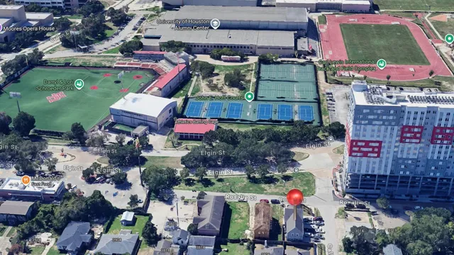 an aerial view of multiple house