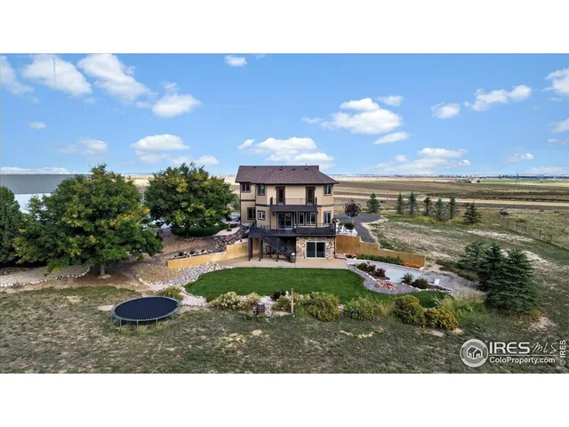 a view of a terrace with a garden