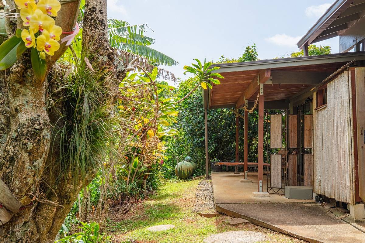 2060 Puukaa Street Kapaa, HI 96746 - Photo 16 of 19 a view of backyard with wheel chair potted plants and large tree