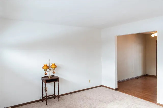 a view of dining room and wooden floor