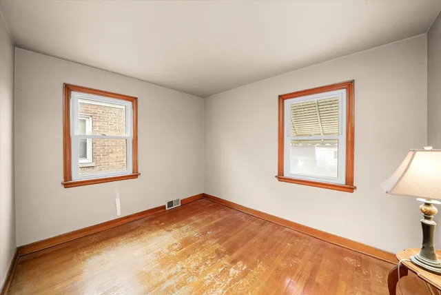 an empty room with window