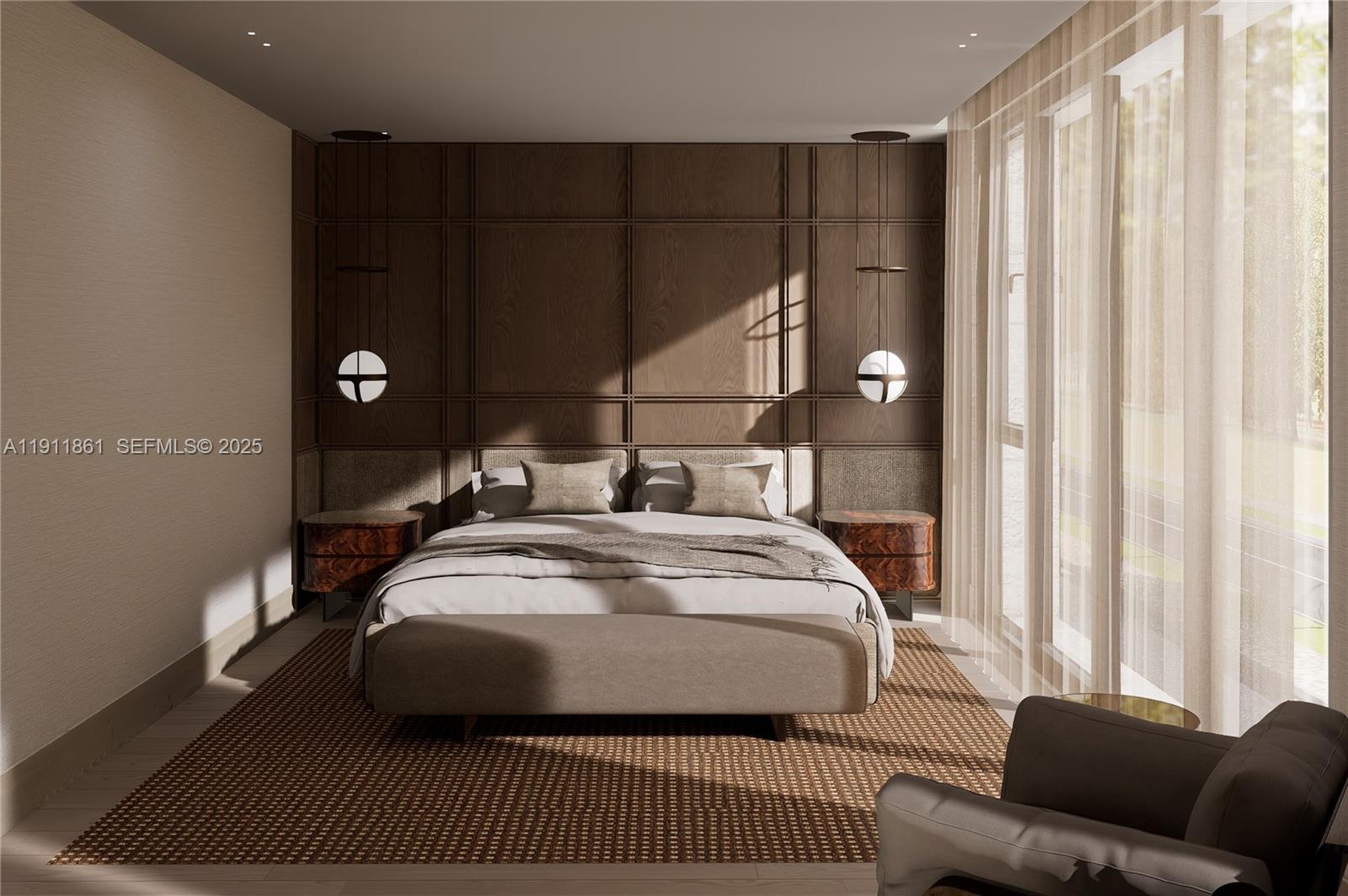 1445 Bay Road Miami Beach, FL 33139 - Photo 15 of 27 a bedroom with a bed and window