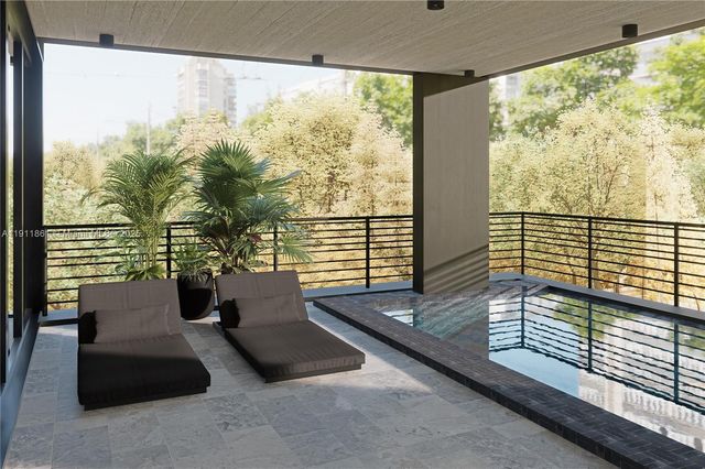 a view of balcony with couch