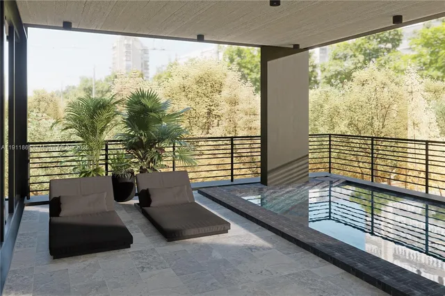 a view of balcony with couch