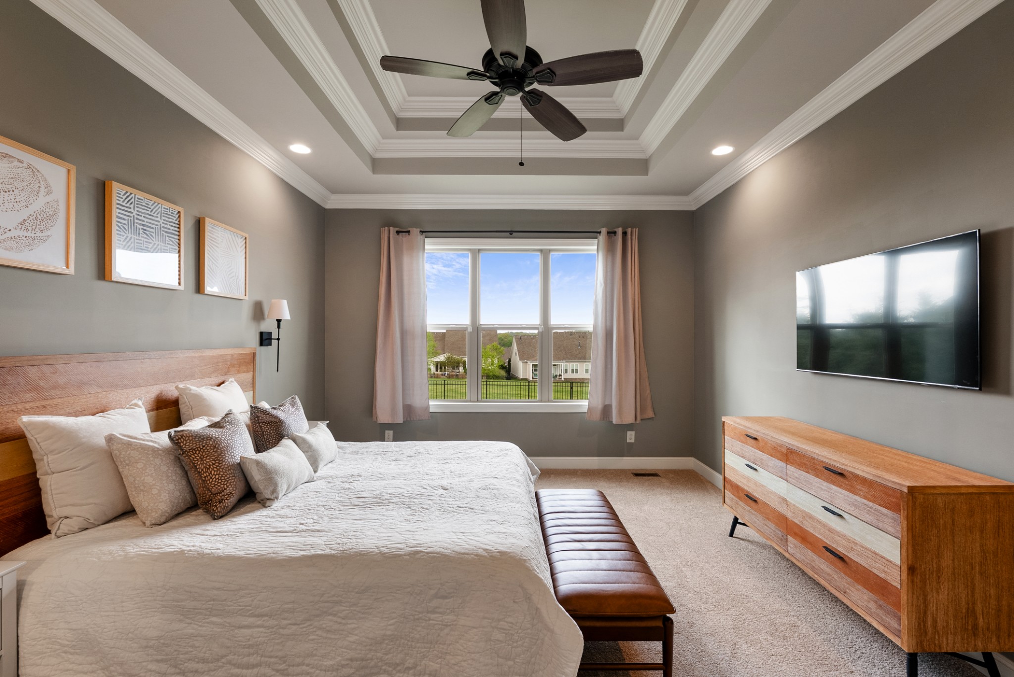 148 Truman Road West Franklin, TN 37064 - Photo 17 of 42 a bedroom with a bed and a flat screen tv