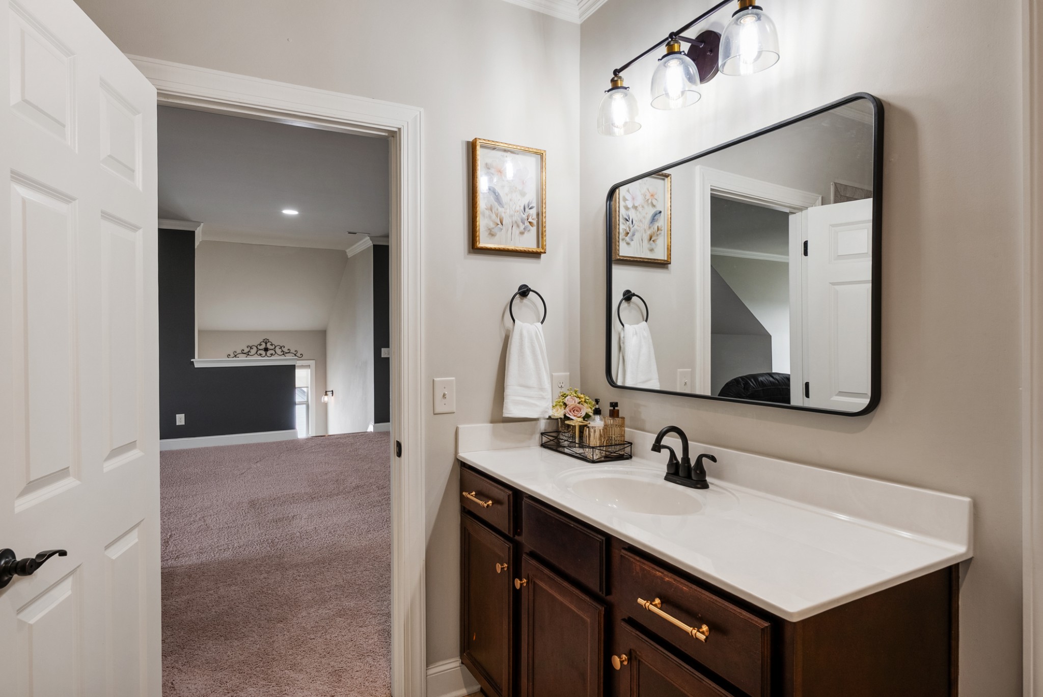 148 Truman Road West Franklin, TN 37064 - Photo 28 of 42 a bathroom with a sink vanity and mirror