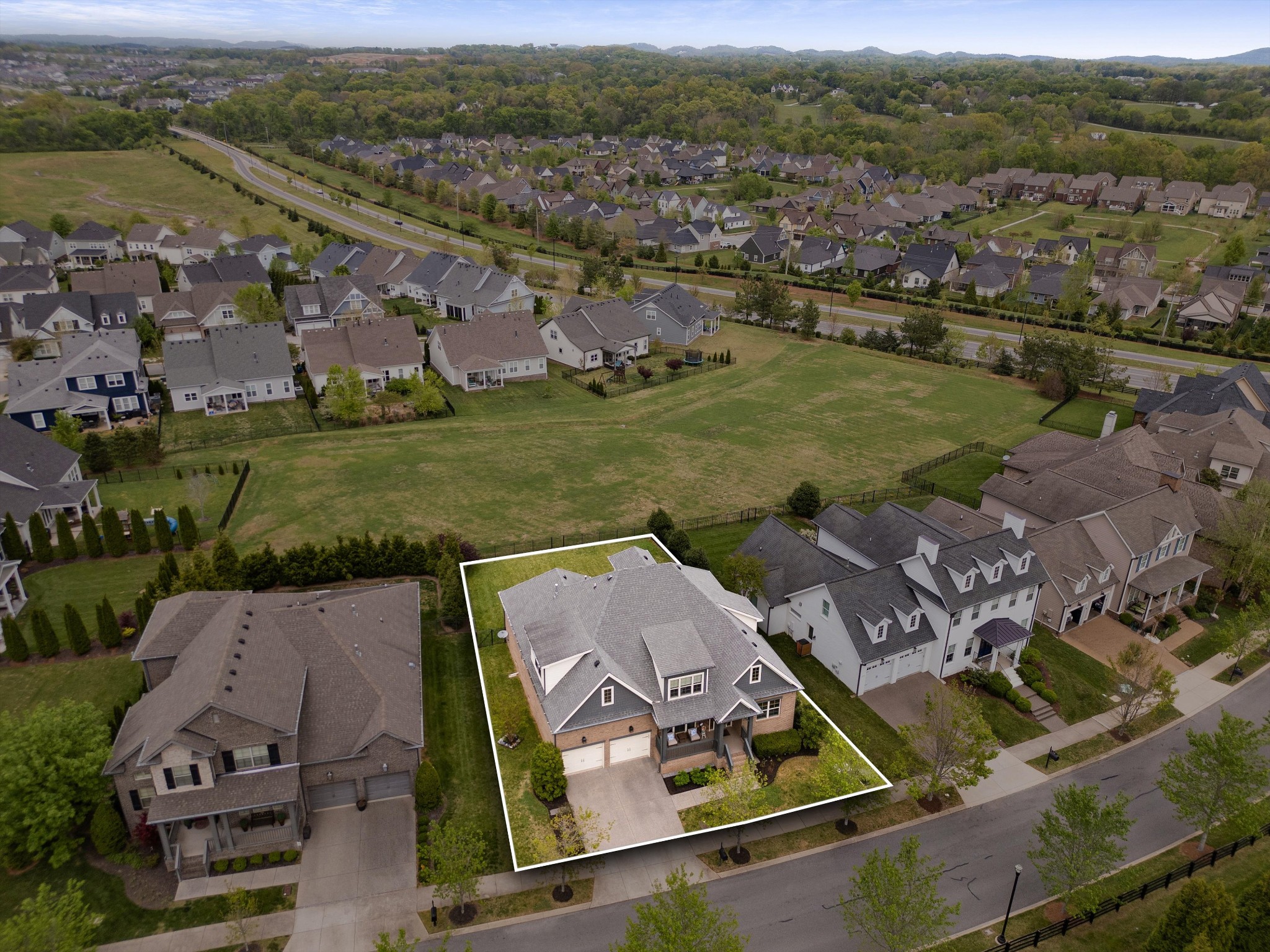 148 Truman Road West Franklin, TN 37064 - Photo 41 of 42 an aerial view of a house with a lake view