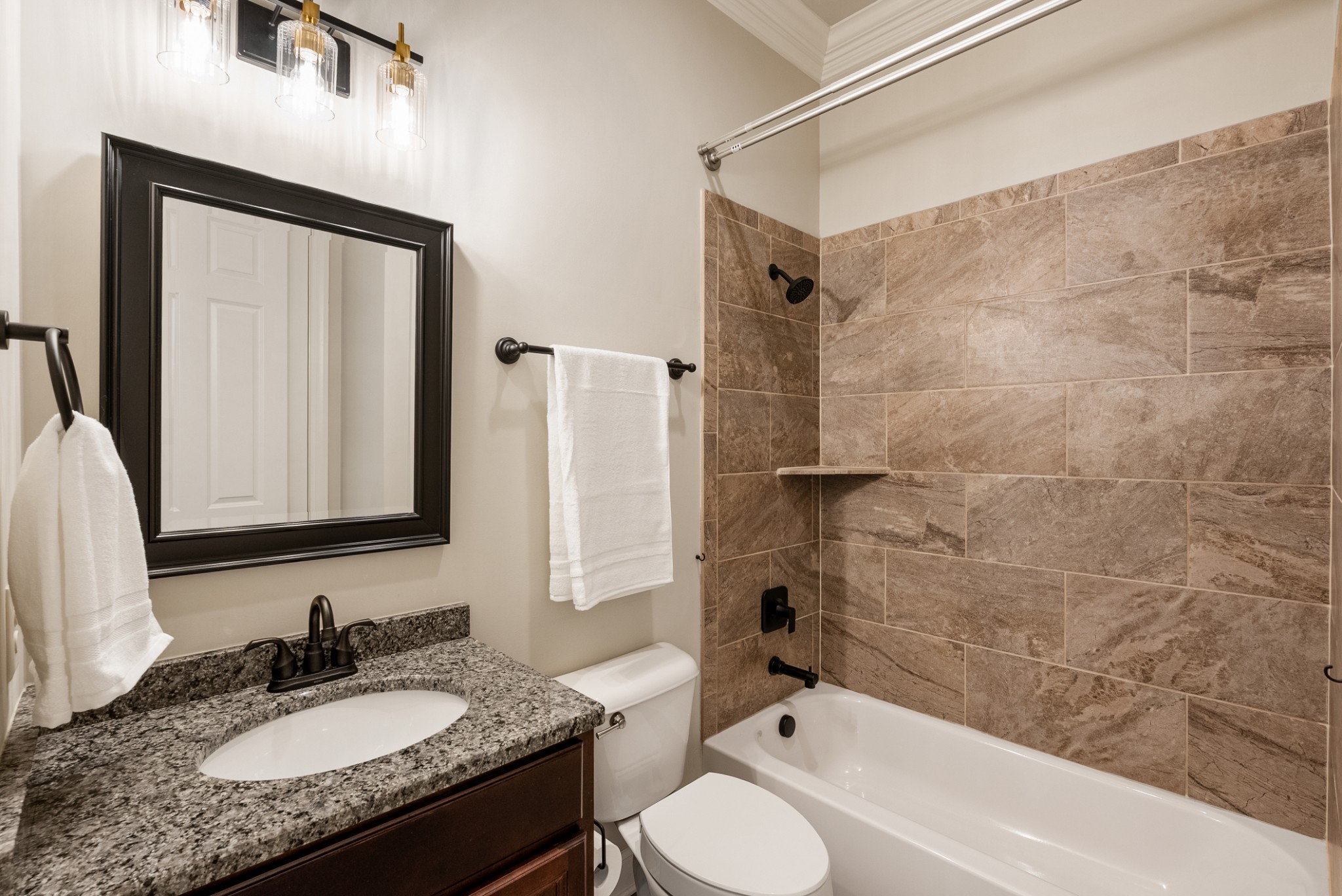 148 Truman Road West Franklin, TN 37064 - Photo 7 of 42 a bathroom with a granite countertop sink toilet and shower