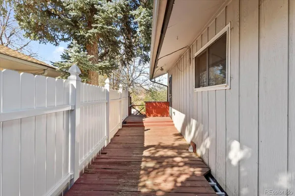 a view of a balcony