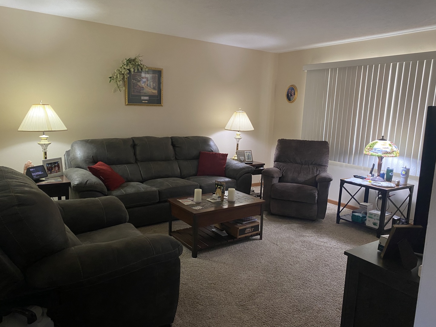 19 Capri Street Streator, IL 61364 - Photo 3 of 35 a living room with furniture a lamp and a window