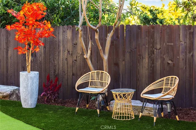a view of a glass door