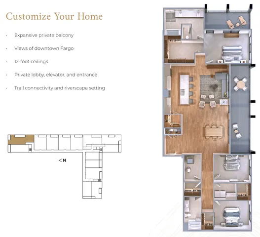 $1,199,000 | 505 Oak Street North, Unit 502, Fargo, ND 58102