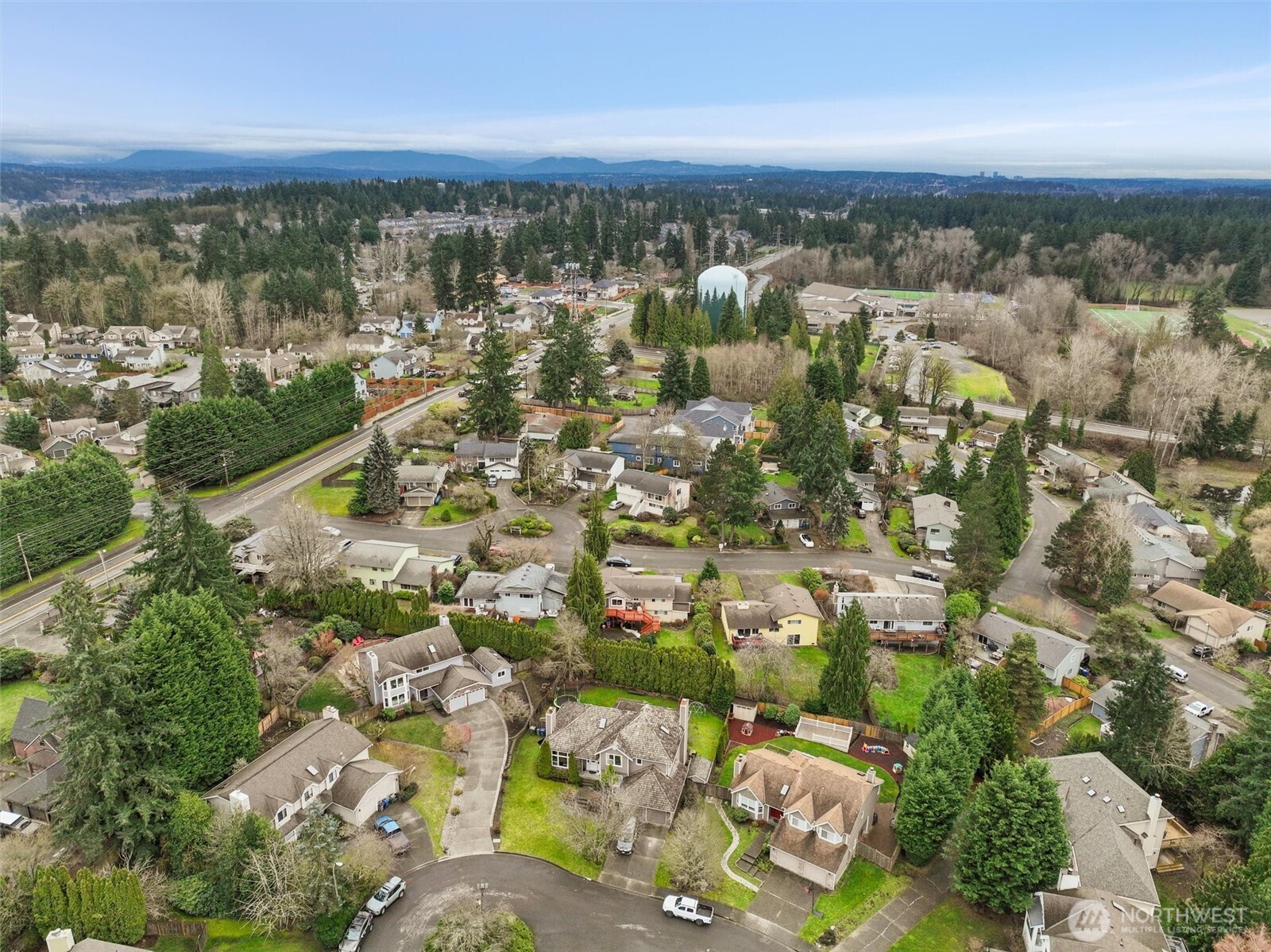16302 123rd Place Northeast Bothell, WA 98011 - Photo 33 of 37 an aerial view of residential building with parking space