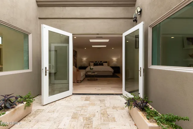 a view of a entryway door of the house