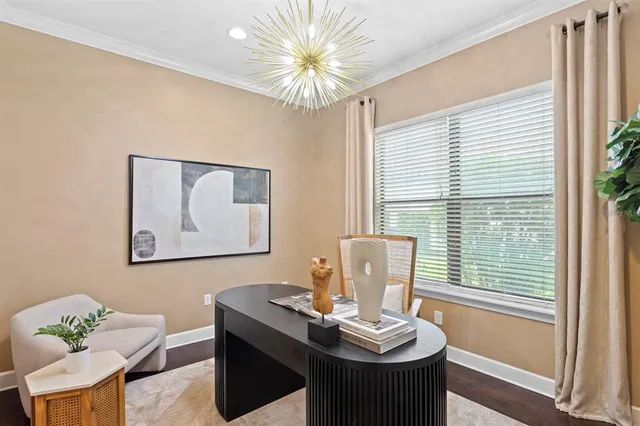a view of livingroom with furniture and wooden floor