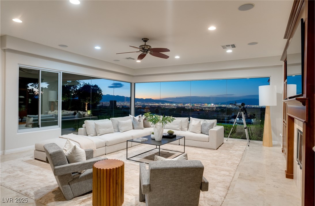 24 Kittansett Loop Henderson, NV 89052 - Photo 2 of 77 STRIP VIEW from the living room