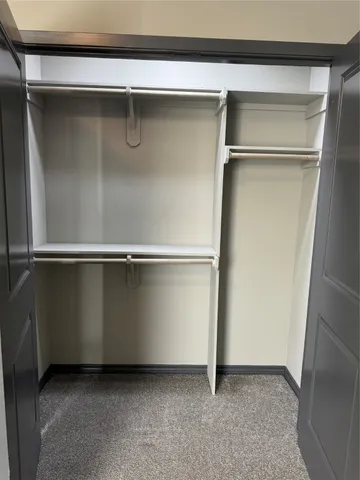 a close view of closet