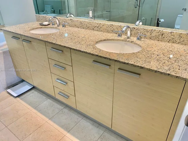 a bathroom with a tub