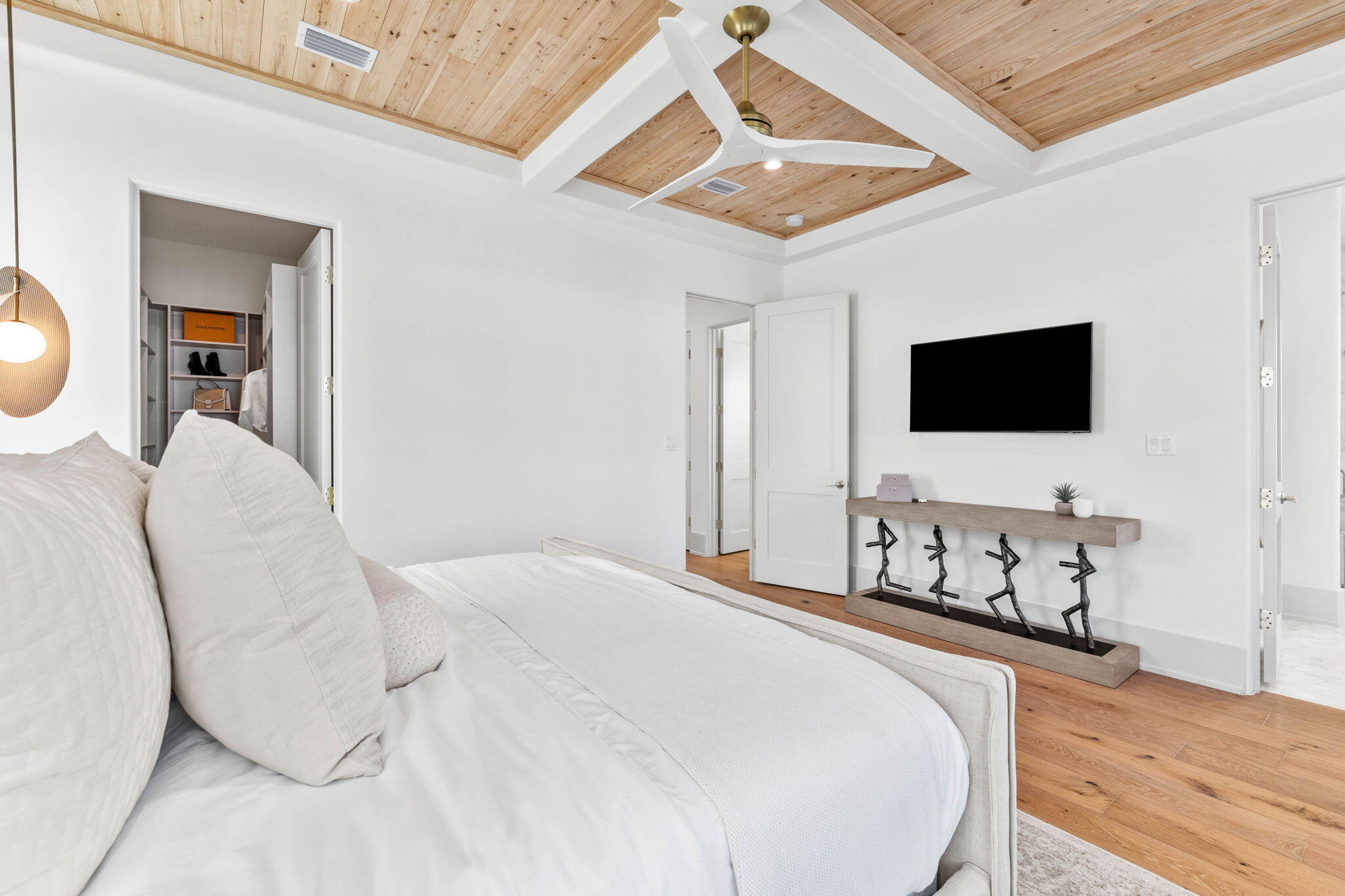 143 Redbud Ln Inlet Beach Inlet Beach, FL 32461 - Photo 17 of 62 a bedroom with a bed and a flat screen tv