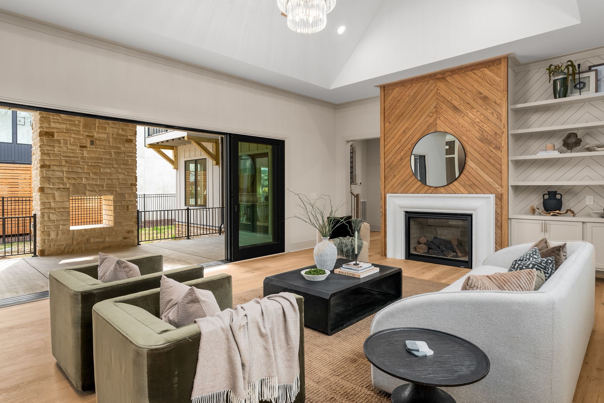 2306 Riverside Drive Nashville, TN 37216 - Photo 16 of 44 a living room with furniture and a fireplace