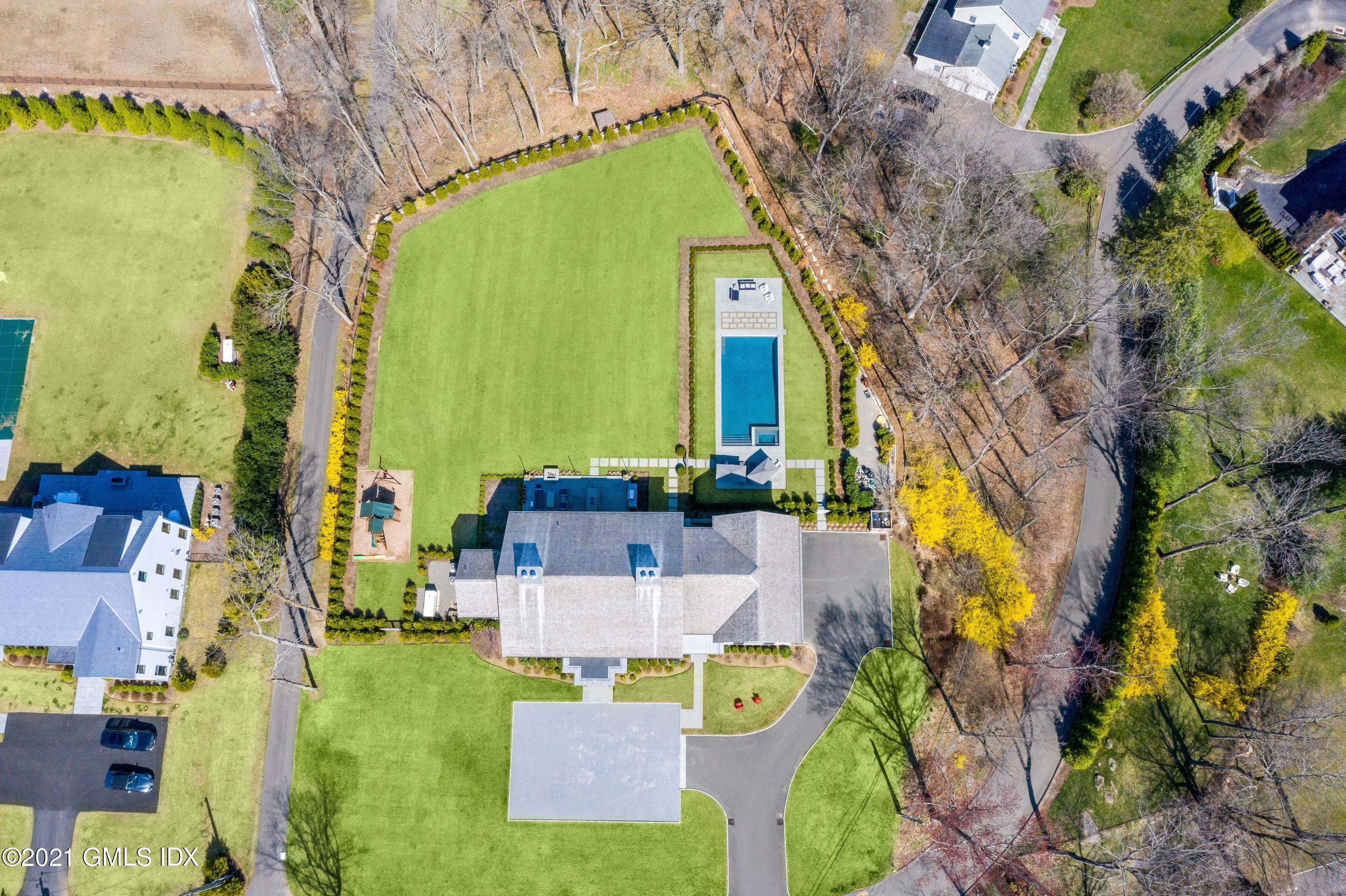 7 Turner Drive Greenwich, CT 06831 - Photo 34 of 34 an aerial view of a house with a garden