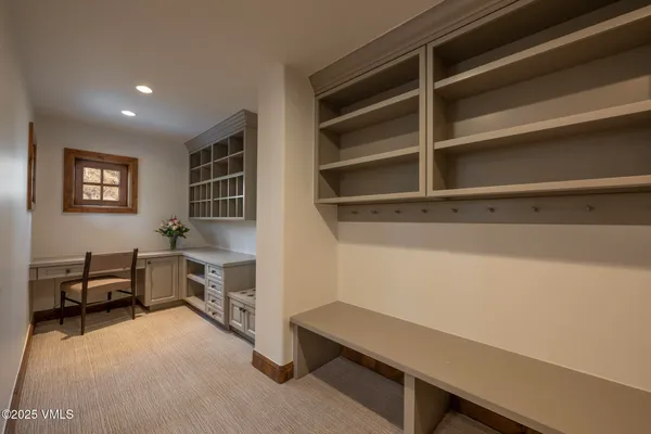 a room with furniture