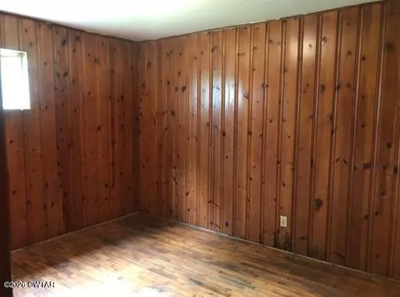 a view of wooden door