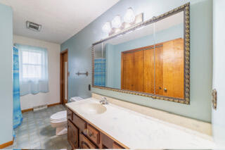 601 Post Street Wanatah, IN 46390 - Photo 18 of 37 a bathroom with a sink and a mirror