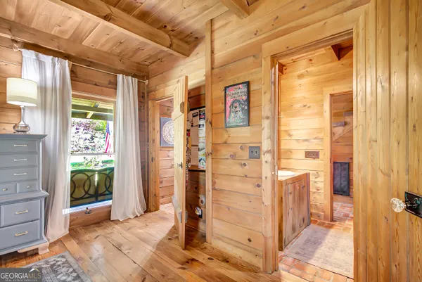 a workspace with furniture window and outside view