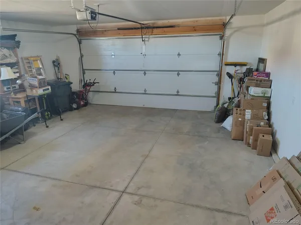 a view of a garage