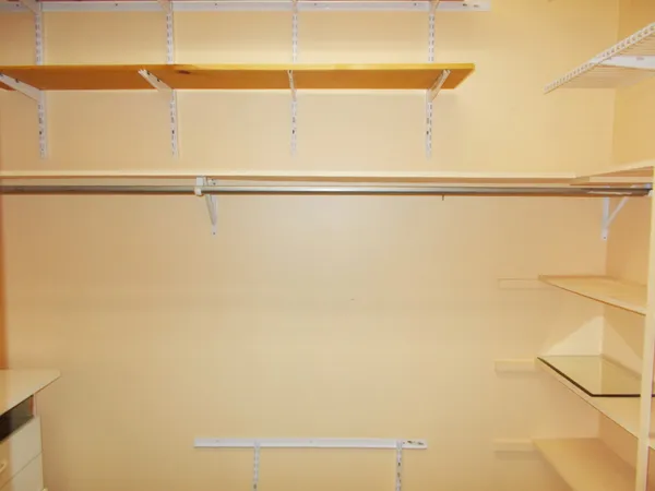 a close view of closet