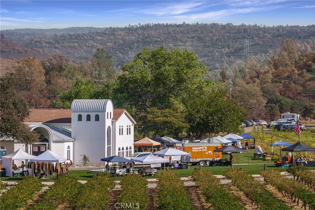6237 Cohasset Road Chico, CA 95973 - Photo 70 of 73 an aerial view of a house with a garden and lake view