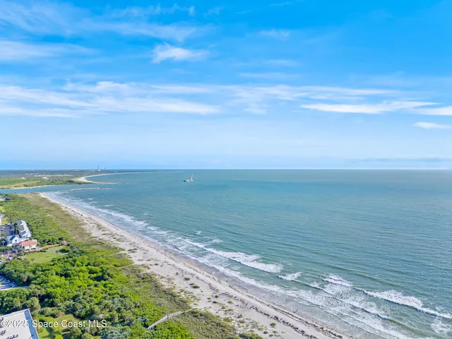 a view of an ocean from a beach