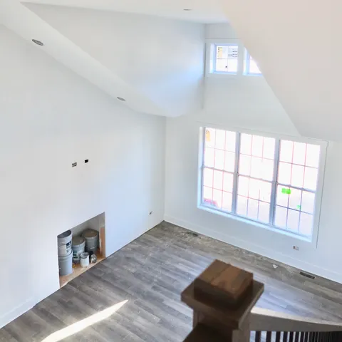 an empty room with a window