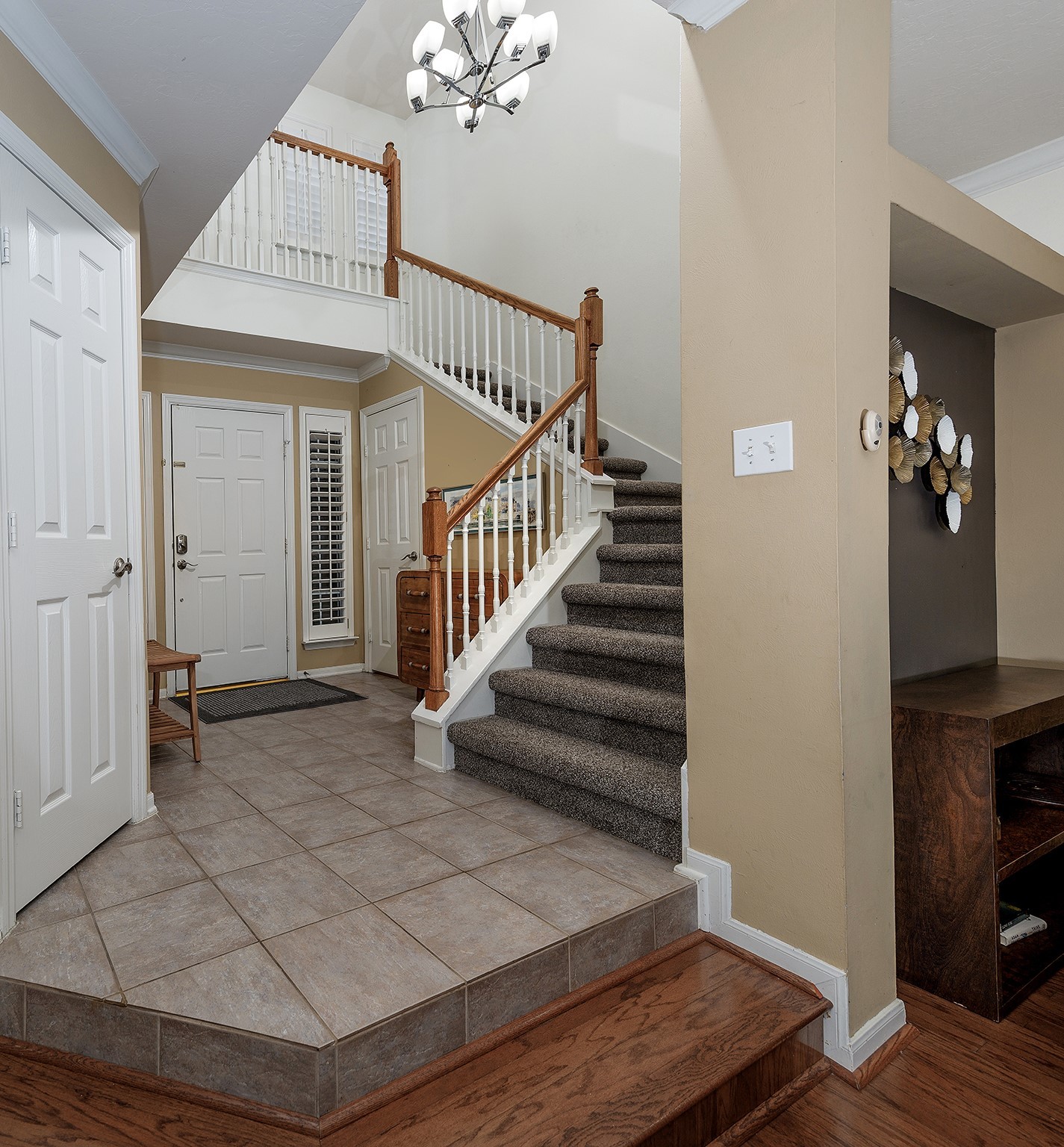 110 North Valley Oaks Circle The Woodlands, TX 77382 - Photo 3 of 29 a view of entryway and hall with wooden floor
