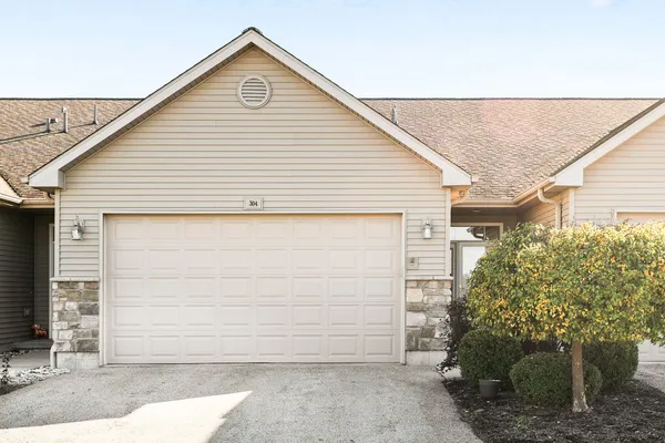 a view of a house with garage