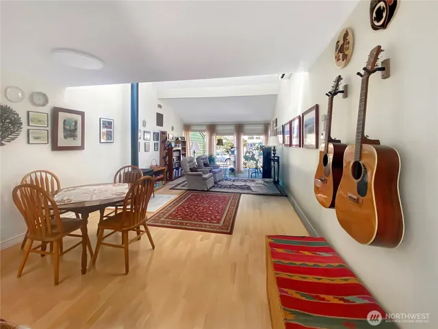 a room with furniture and wooden floor