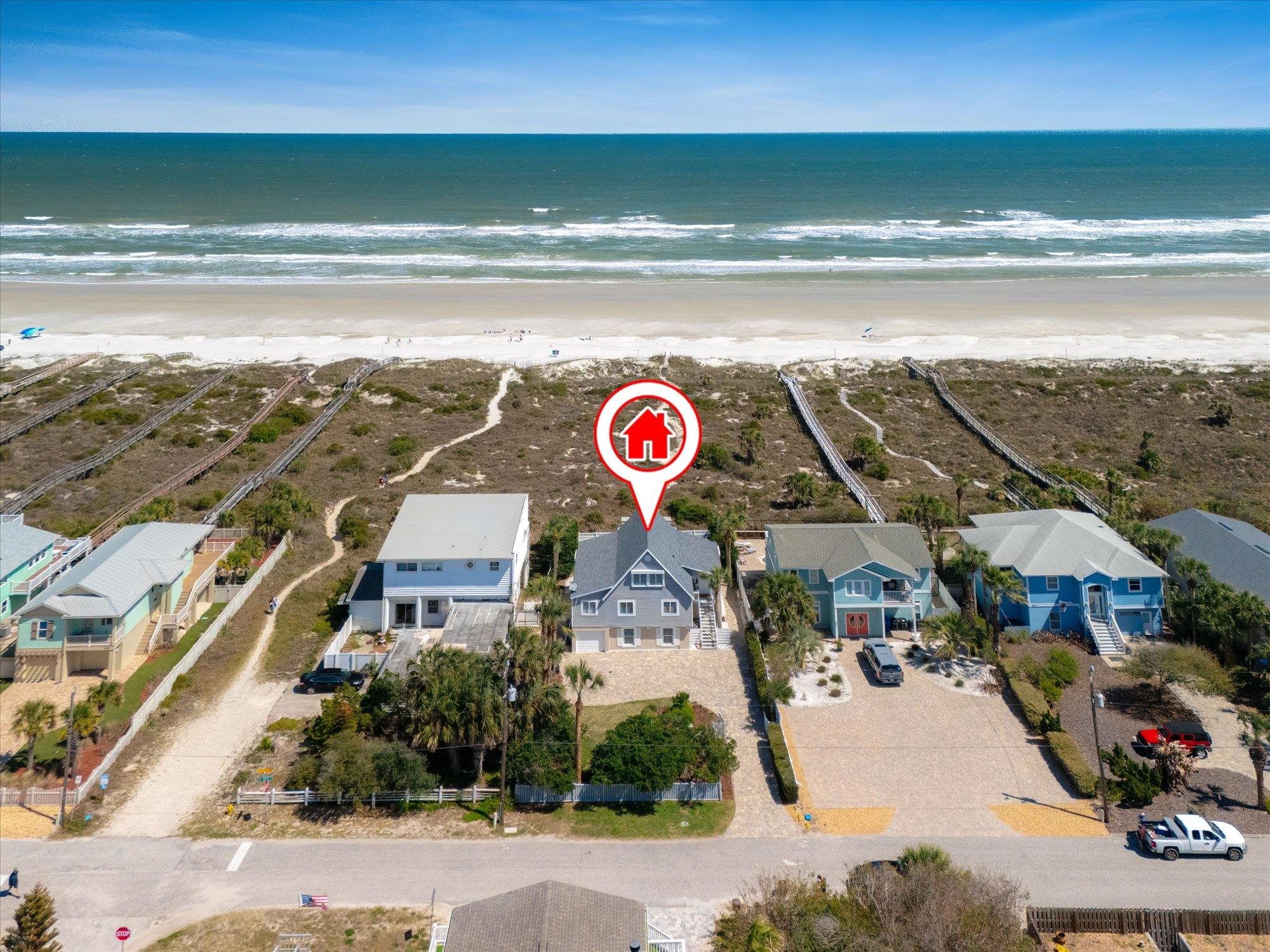 5512 Atlantic View St. Augustine, FL 32080 - Photo 4 of 77 Aerial perspective of suburban area with extended coastline
